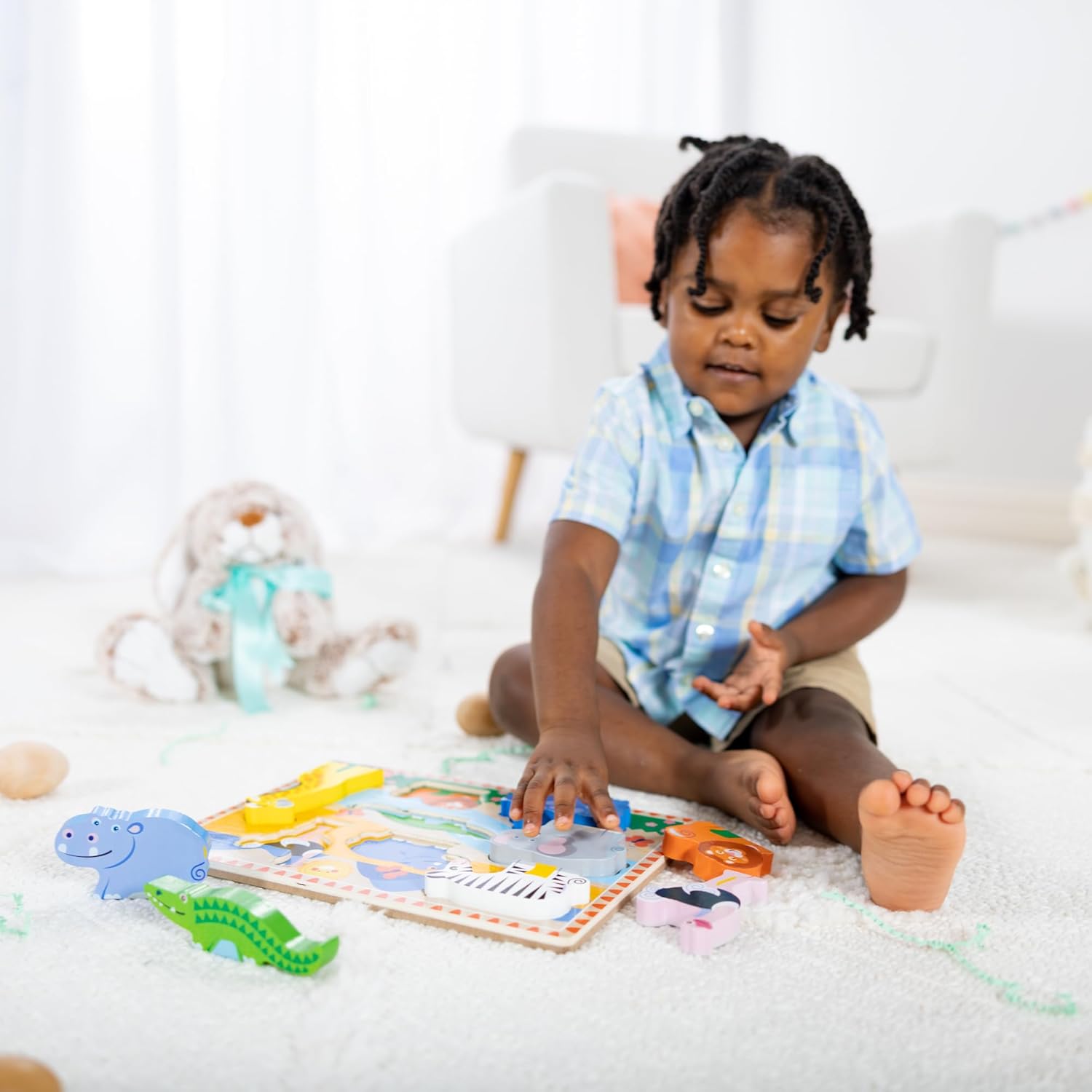 African Savana Adventure Watering Hole Toddlers Puzzle